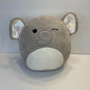 Squishmallows MILA the Elephant Winking Gray Iridescent Ears 8 inch Kelly Toy